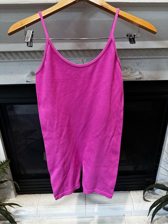 Mono B Other - NEW!!! Mono B Bright Pink Ribbed Tank Romper